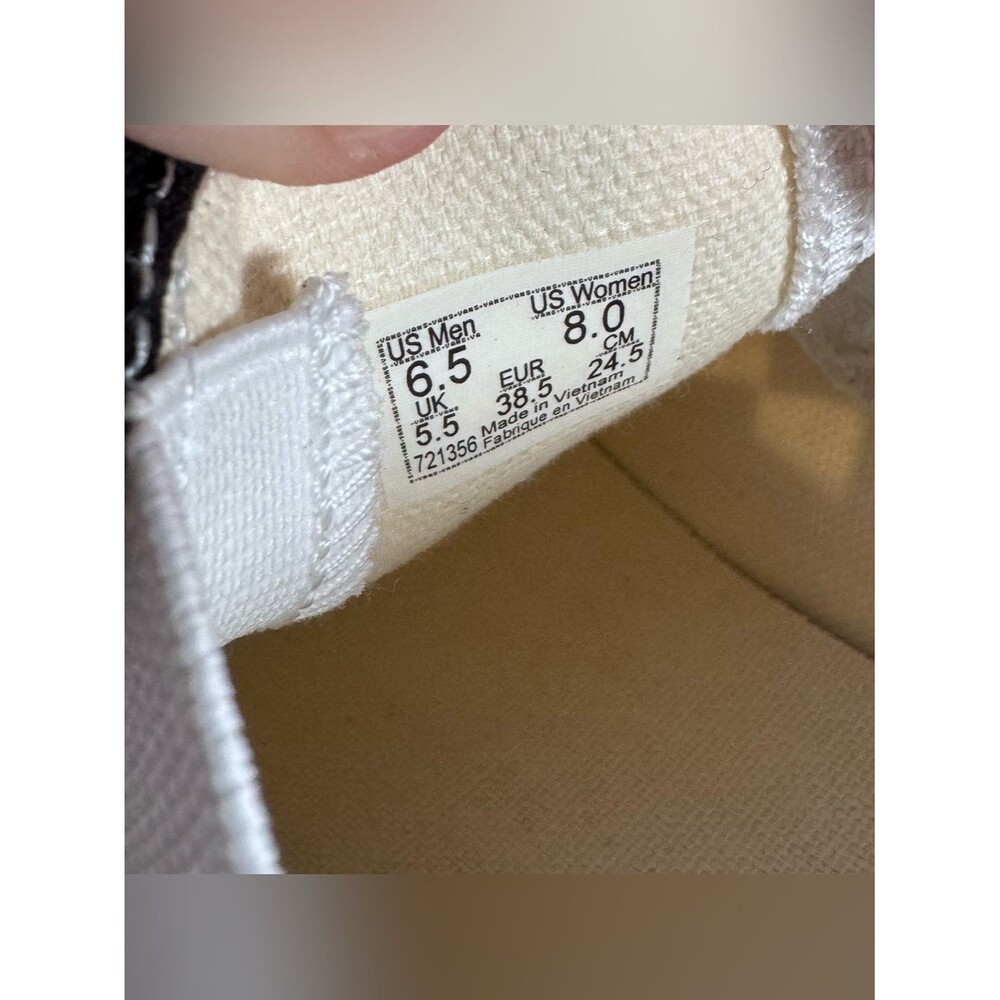 Vans Classic Slip-On Stackform Checkerboard Black Classic White Sneakers Women 8 - Picture 9 of 12
